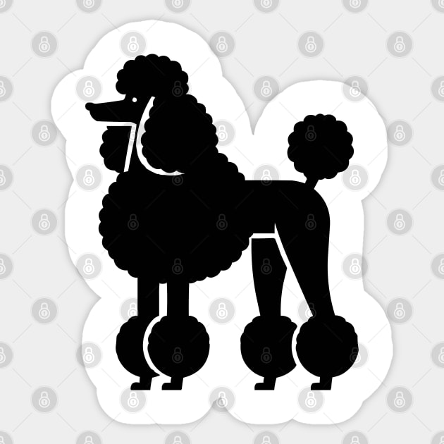 Black Standard Poodle Silhouette Sticker by fikriamrullah